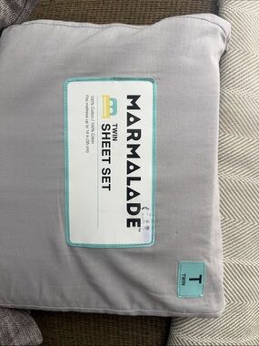 Marmalade Twin Sheet Set in Light Gray